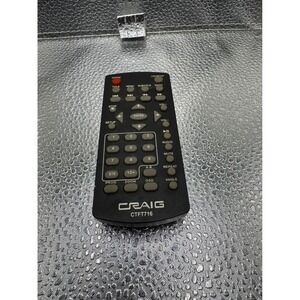 Craig CTFT716 Remote Control for Portable DVD Player Black Handheld Replacement